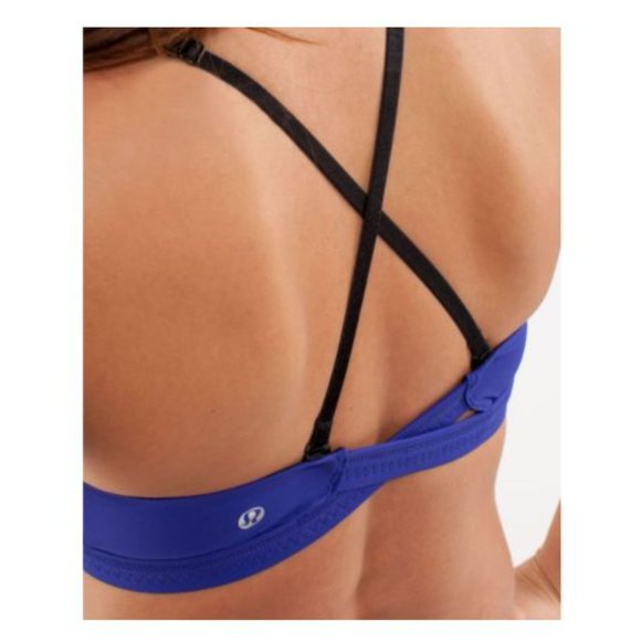 LULULEMON Blue It's Getting Hot in Here Bra sz 6 - Picture 2 of 15